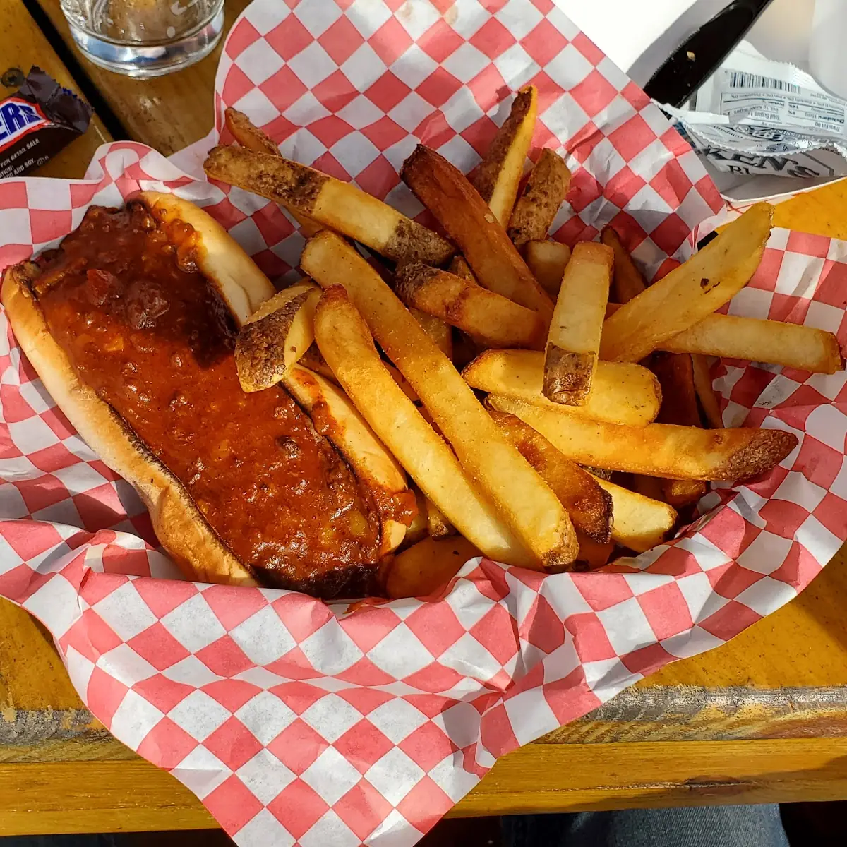 Chili Dog with Fries