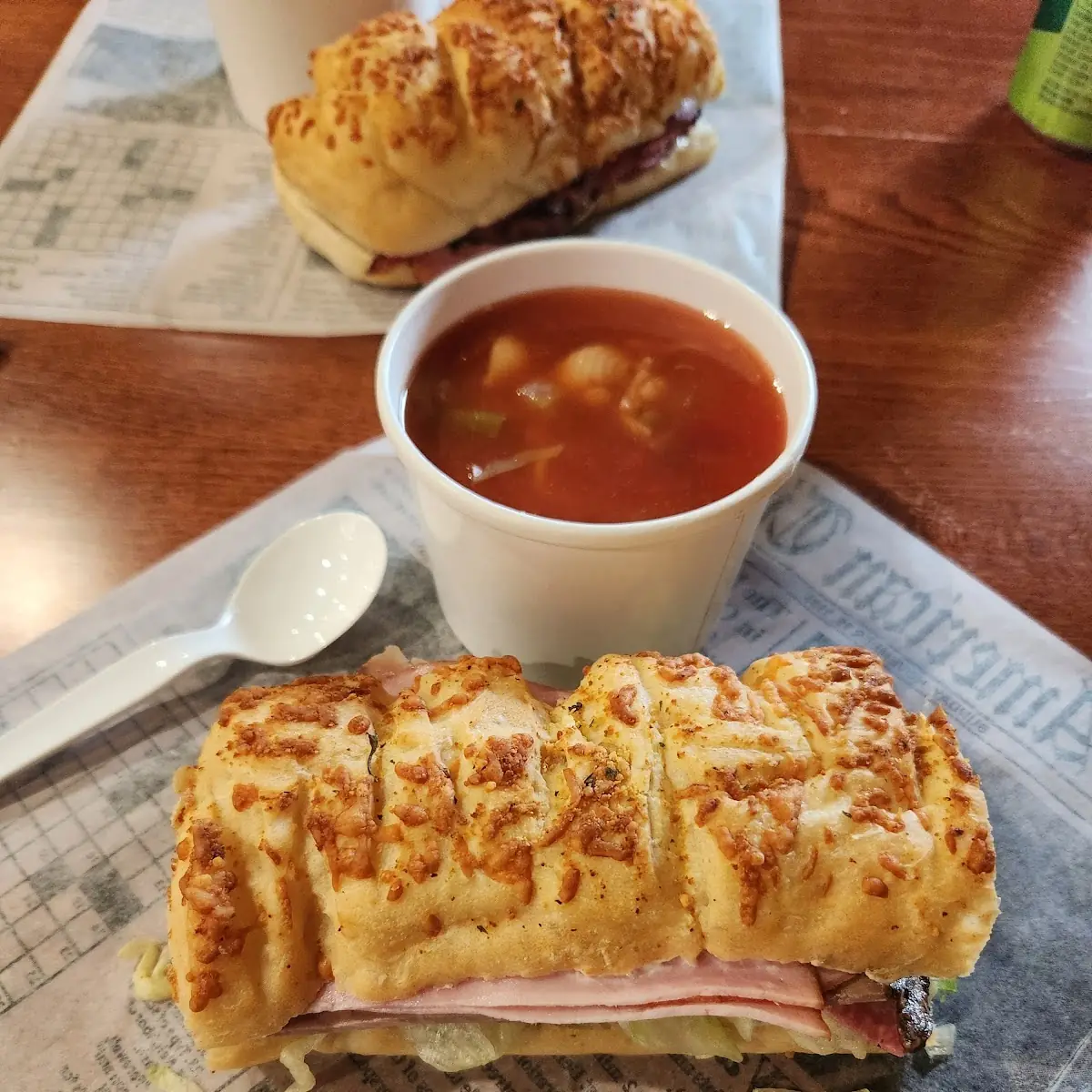 Deluxe Sandwhich with Vegetable Soup