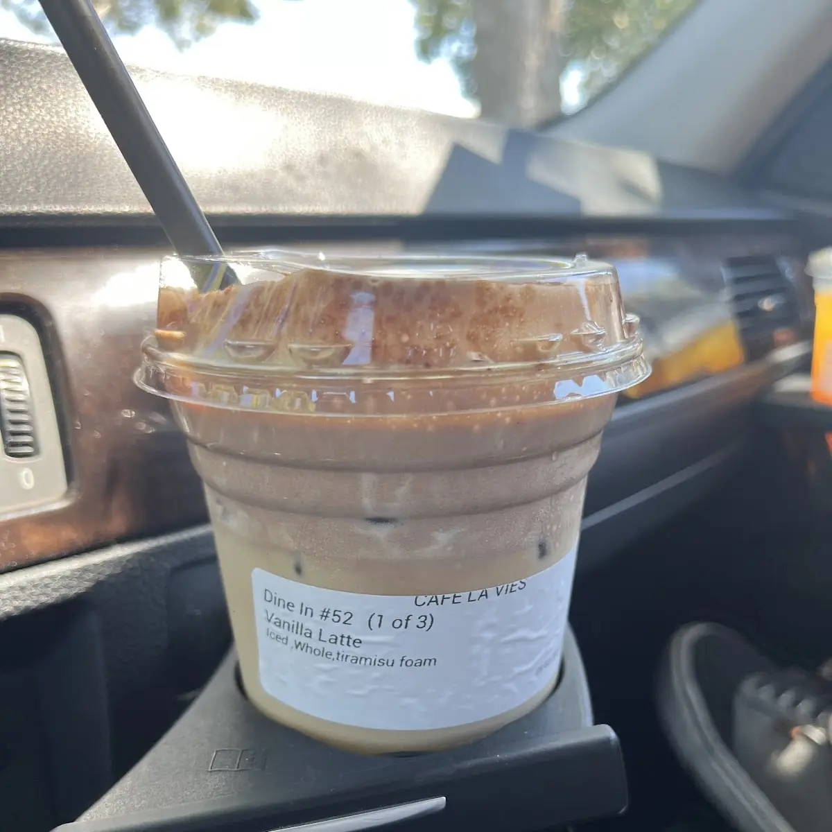 Iced Vanilla Latte with Tiramisu Foam