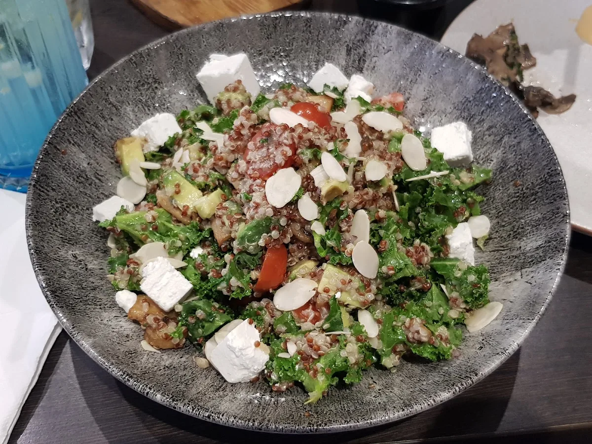 Kale Salad, SparQling Pizza & Grill