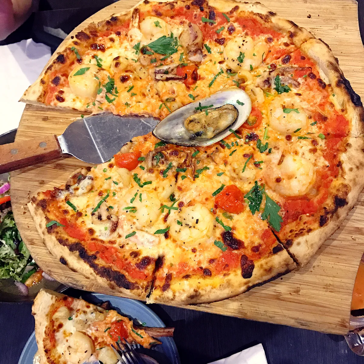 Seafood Pizza, SparQling Pizza & Grill