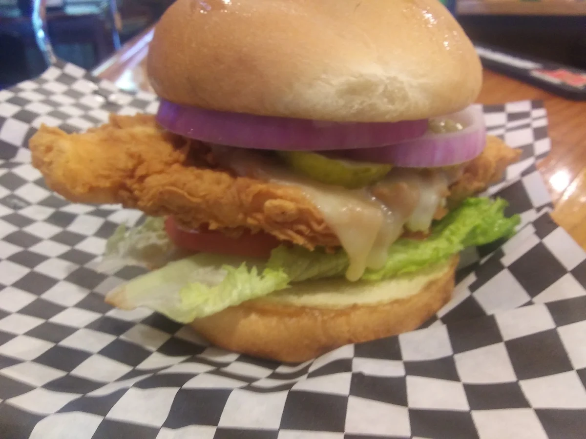 Fried Chicken Sandwich with Pepper Jack Cheese