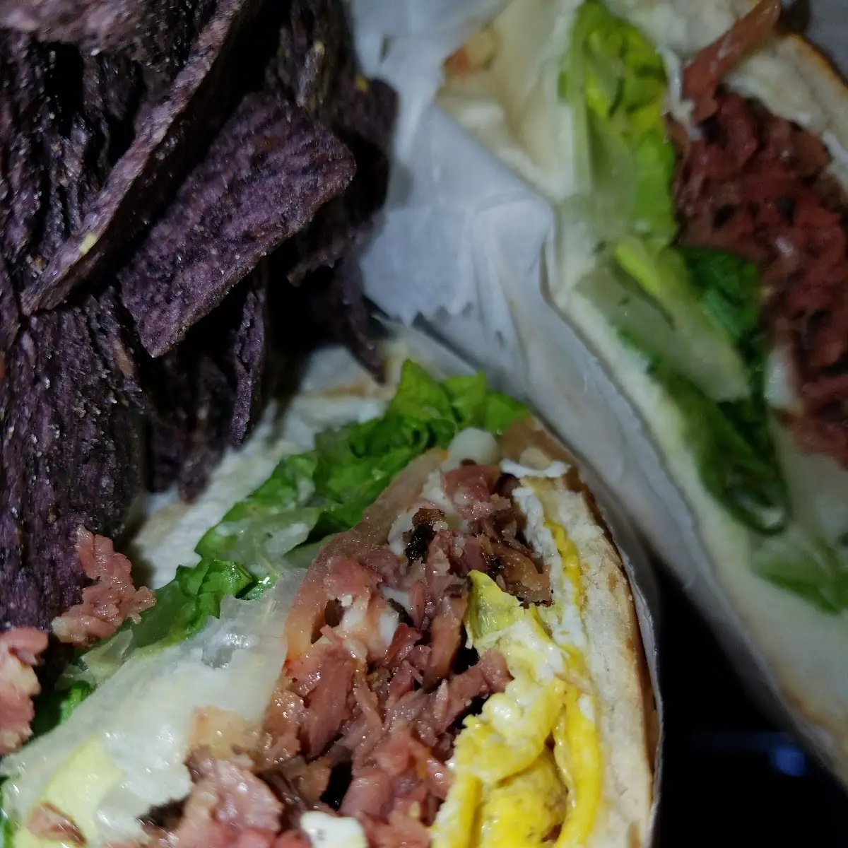 Pastrami Omelette Sandwich