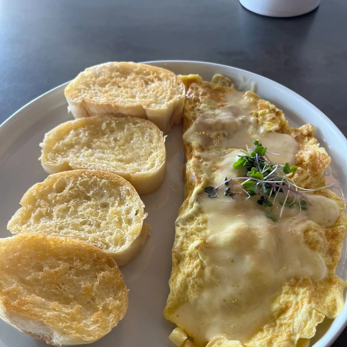 Spinach Tomato Ham Omelette with Swiss Cheese