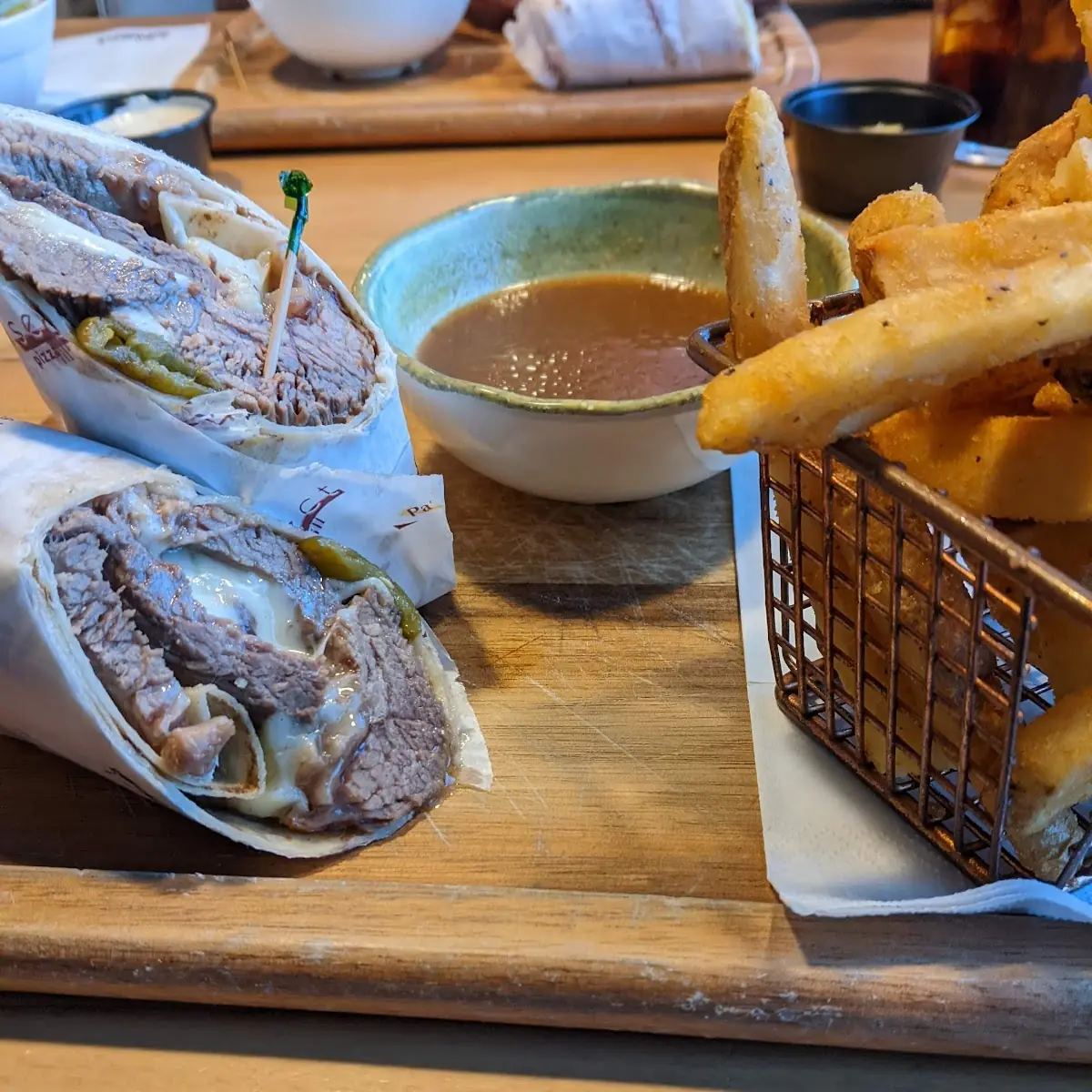 Roast Beef Wrap with Provolone and Long Hots