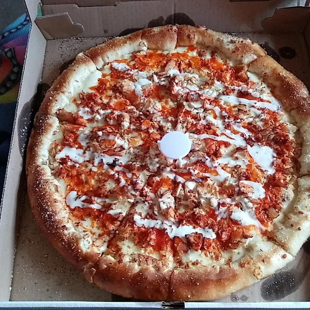 Stuffed Crust Buffalo Chicken with Ranch Pizza