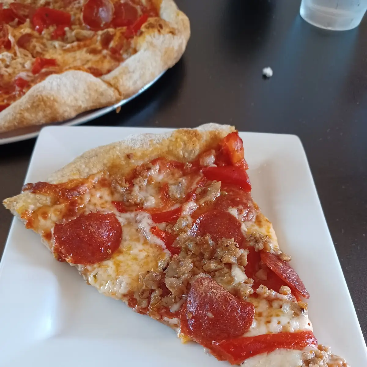 Pepperoni Sausage Red Pepper Pizza