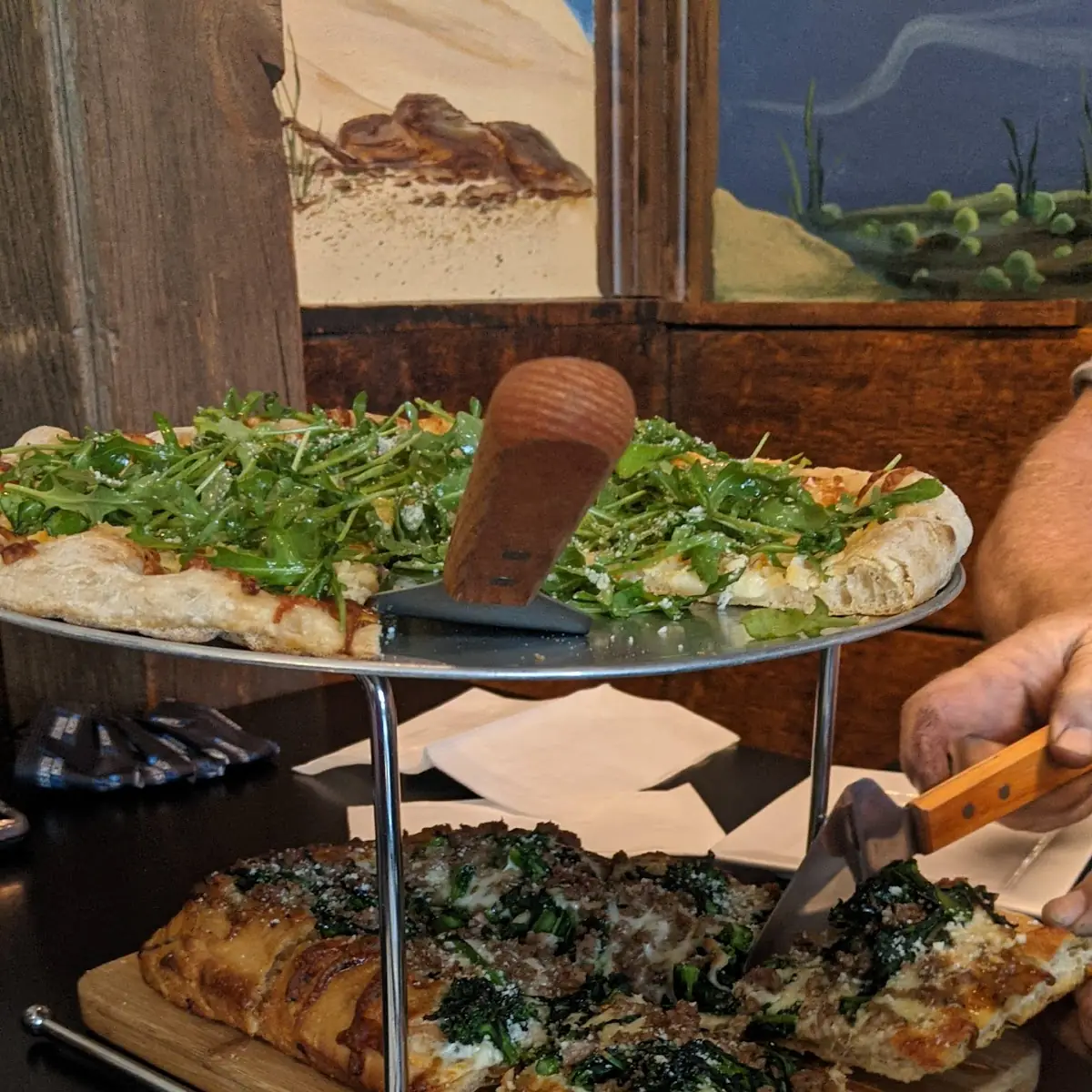 Sausage and Rapini Deep Dish Pizza