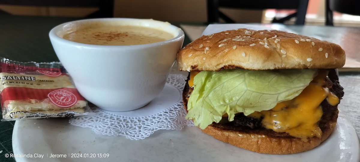 Cheeseburger and Cheddar Soup