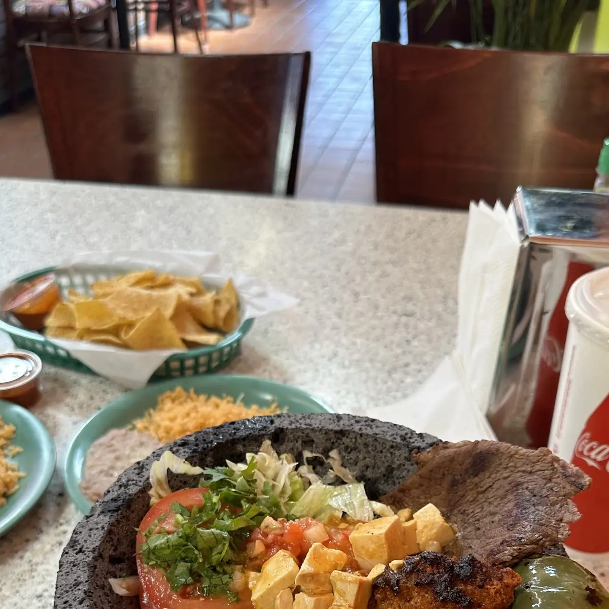 Steak Prawns & Chicken Molcajete Mixto