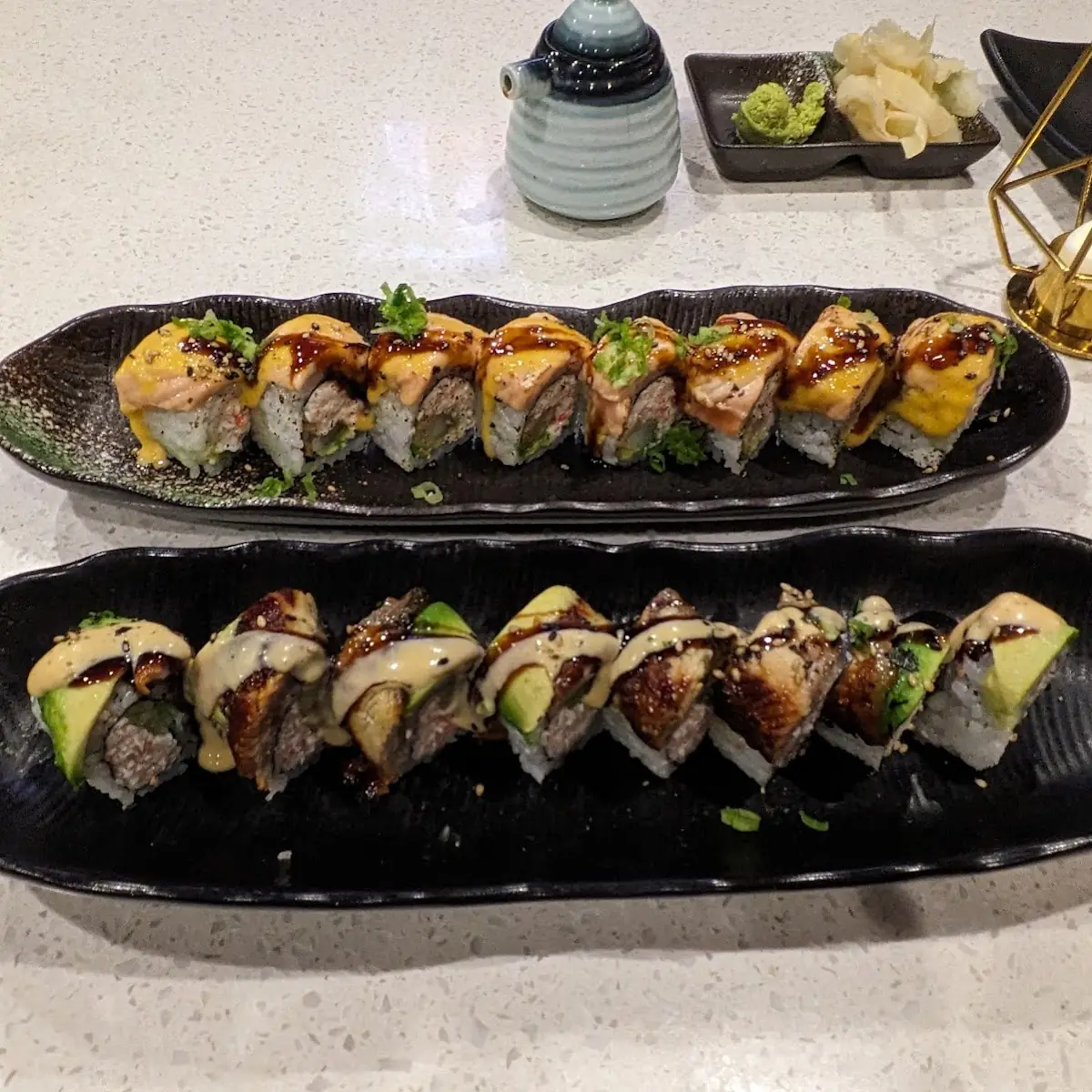 Dragon Roll and Fire Fire Roll Front