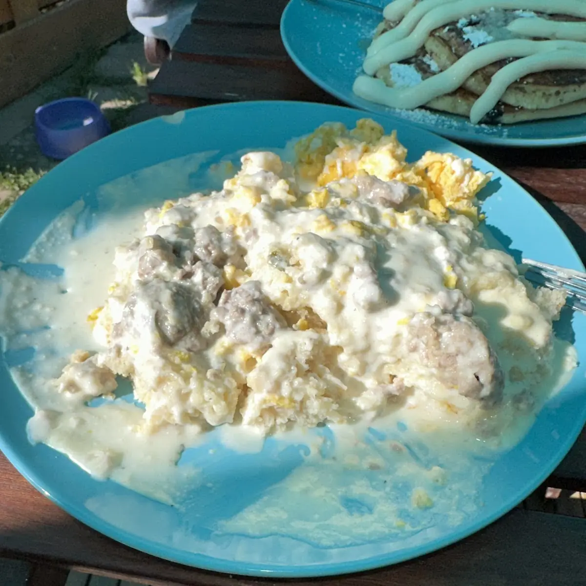 Biscuits and Gravy with Scrambled Eggs