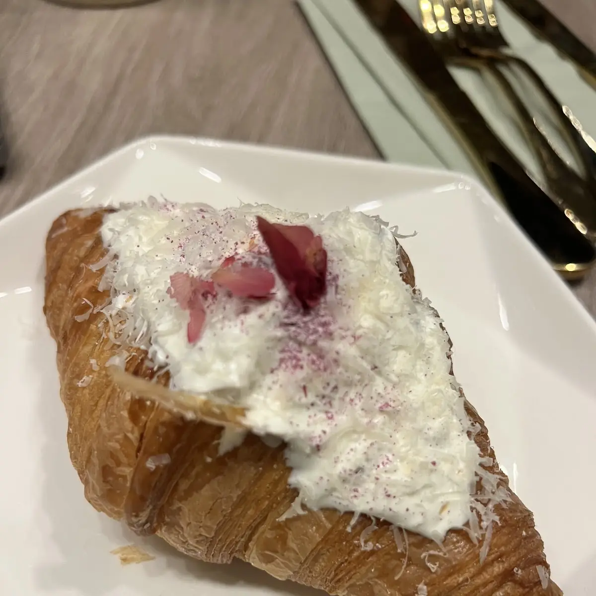 Ube White Chocolate Croissant