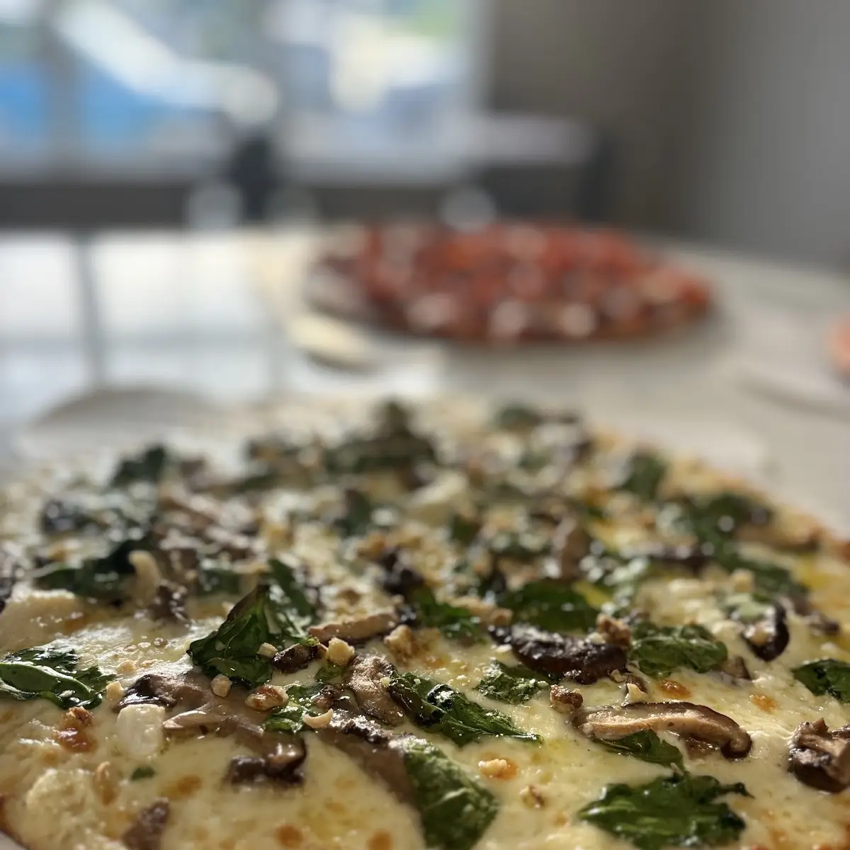 Tom and Pesto Pizza