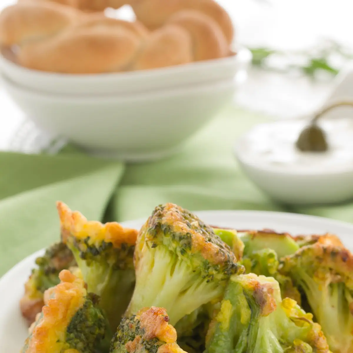 Broccoli Cheese Bites with Ranch Dressing