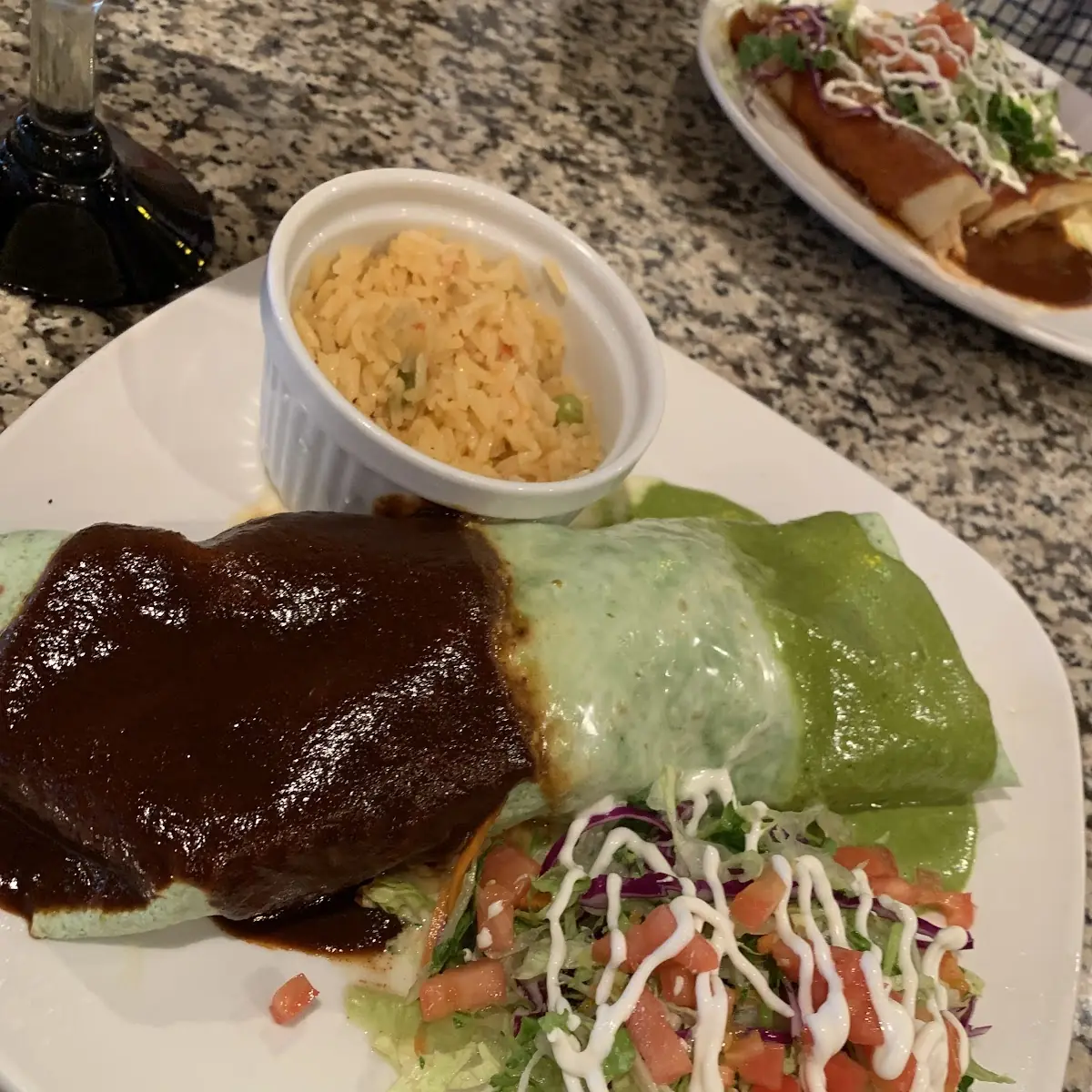 Chile Relleno Taco Rice and Beans