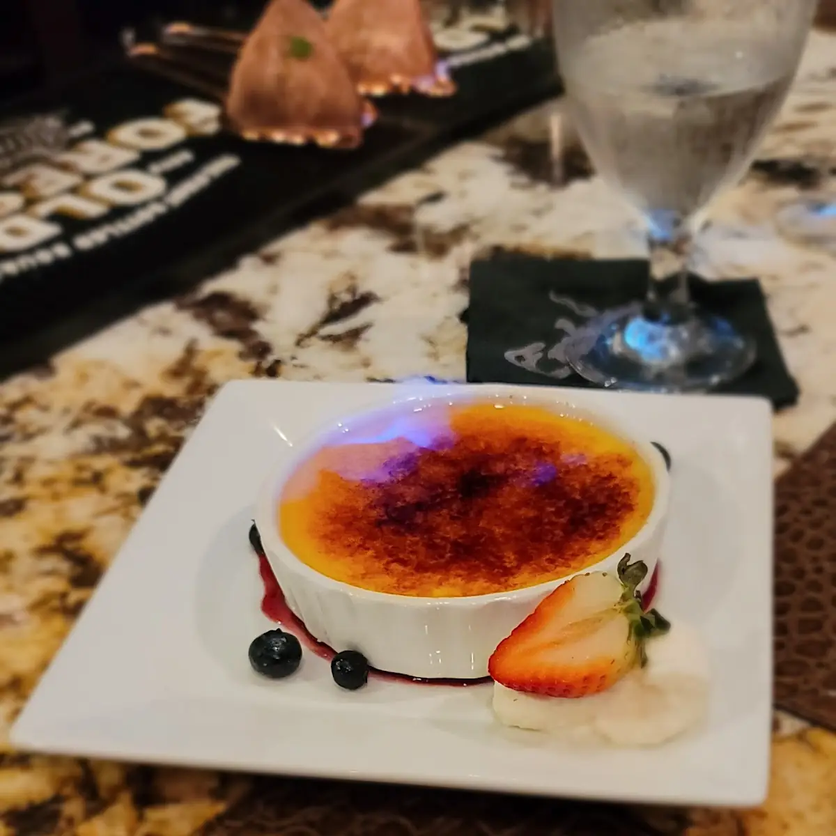 Flaming Creme Brulee