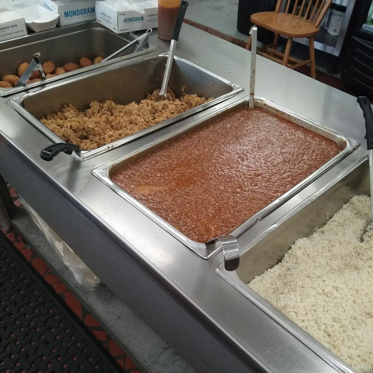 Pulled Pork BBQ and Hash and Rice