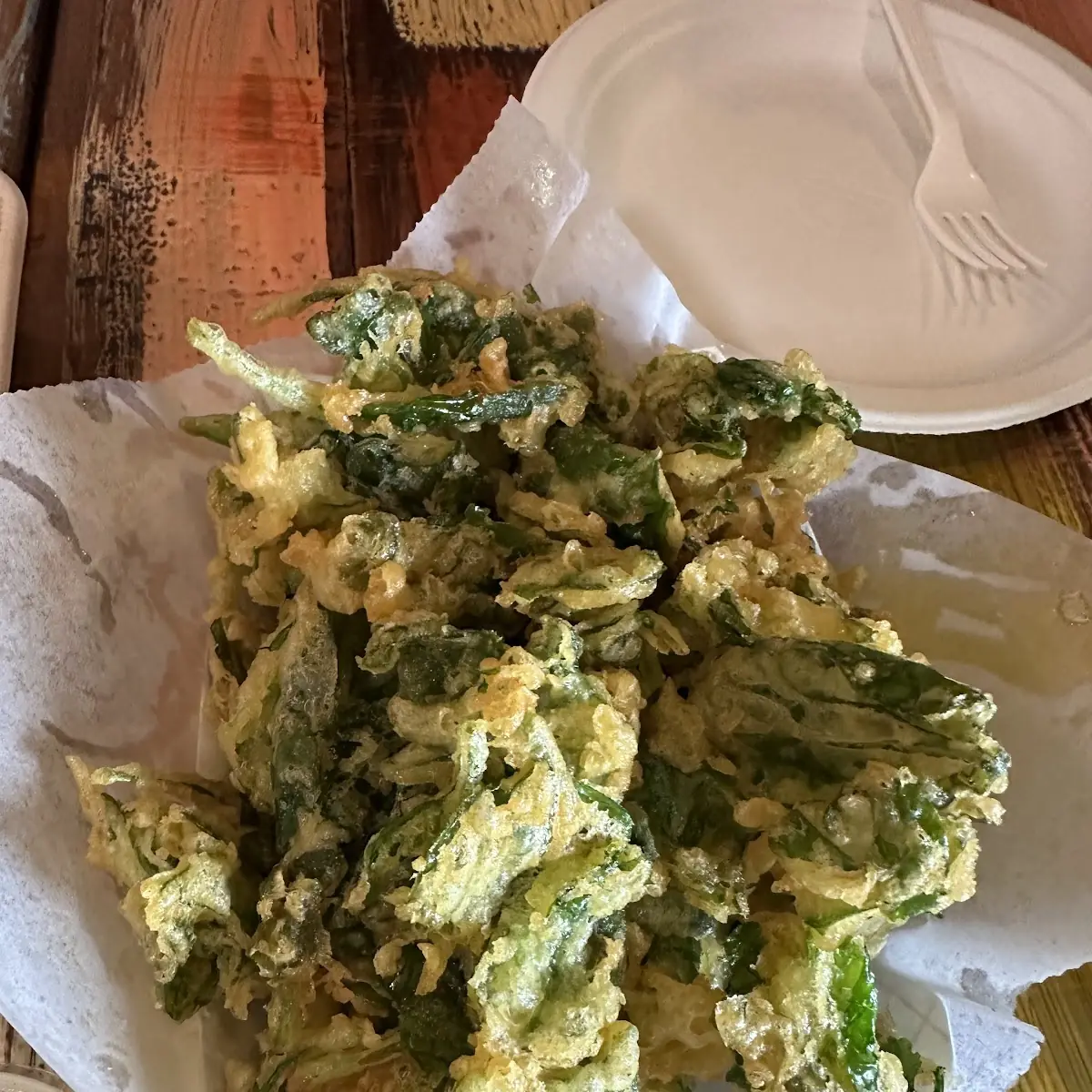 Fried Spinach Salad