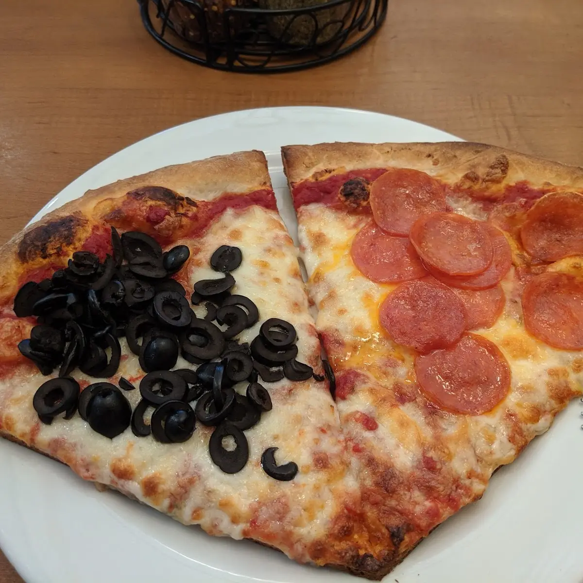 Black Olive Pizza Slice