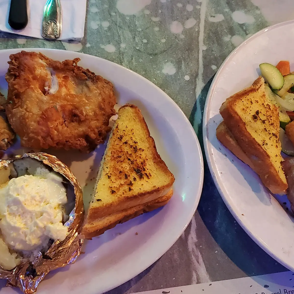 Fried Chicken Dinner & Filet Mignon