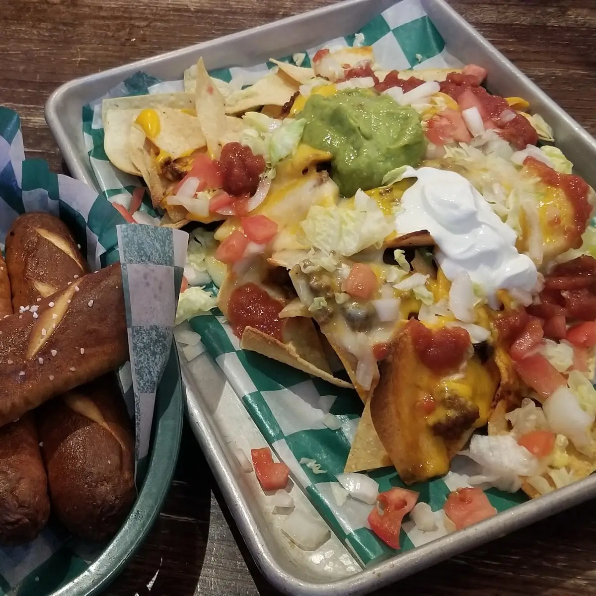 Bread Sticks with Cheese and Nacho Cheese Chips