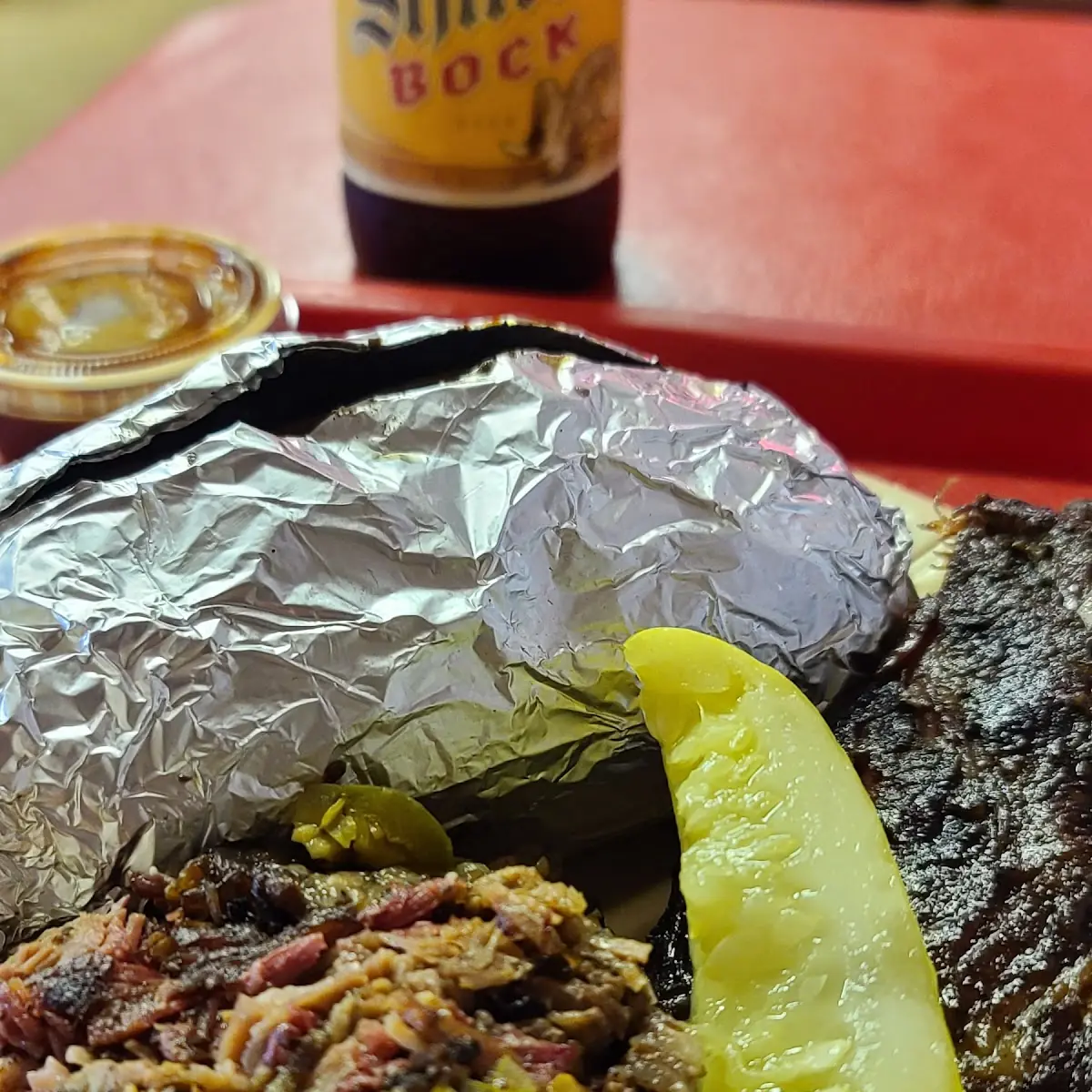 Loaded Baked Potato w Brisket and Jalapeno