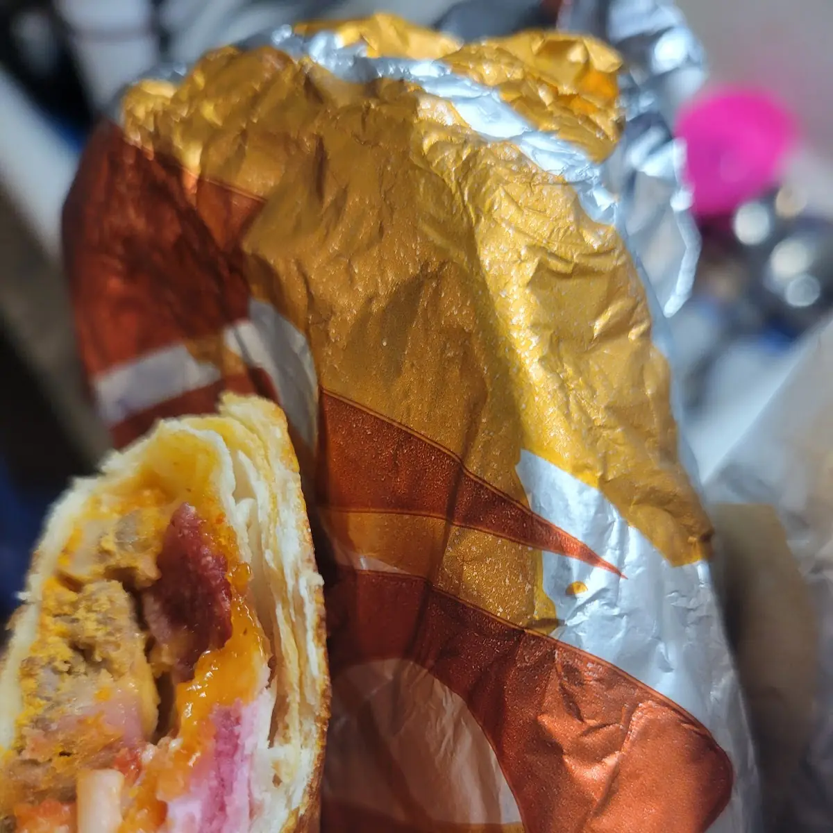 Raw Meat in Burrito
