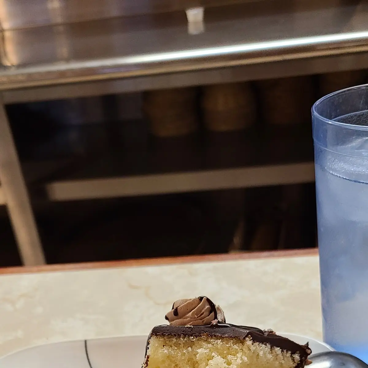 Boston Cream Pie with Ice Cream