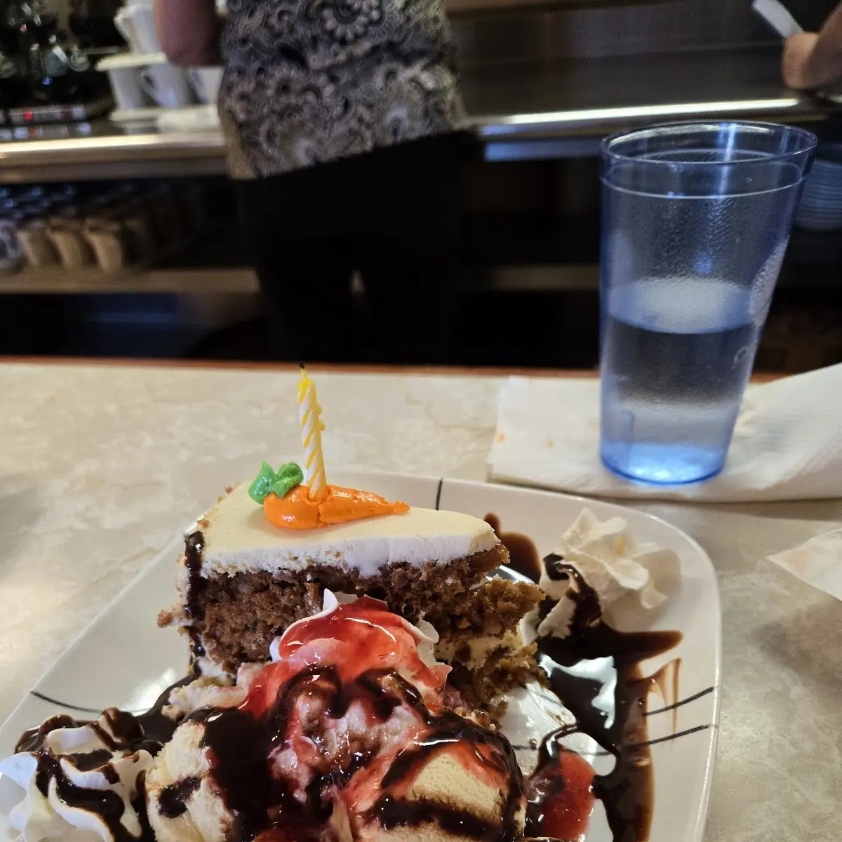 Carrot Cake and Ice Cream