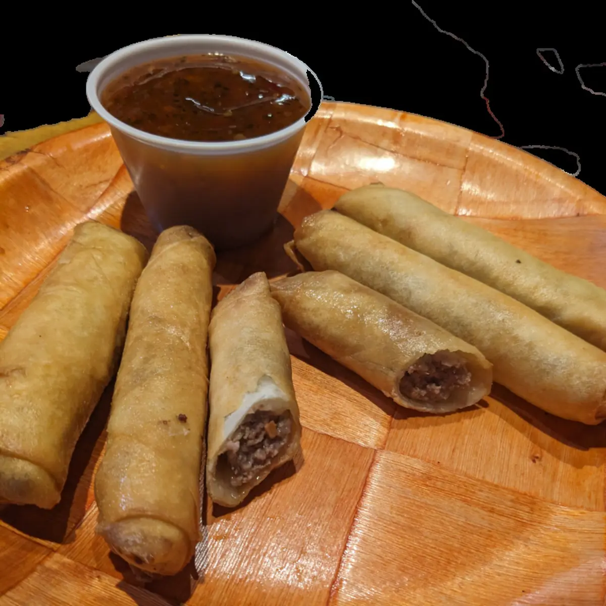 Homemade Lumpia with Sweet Chili Sauce
