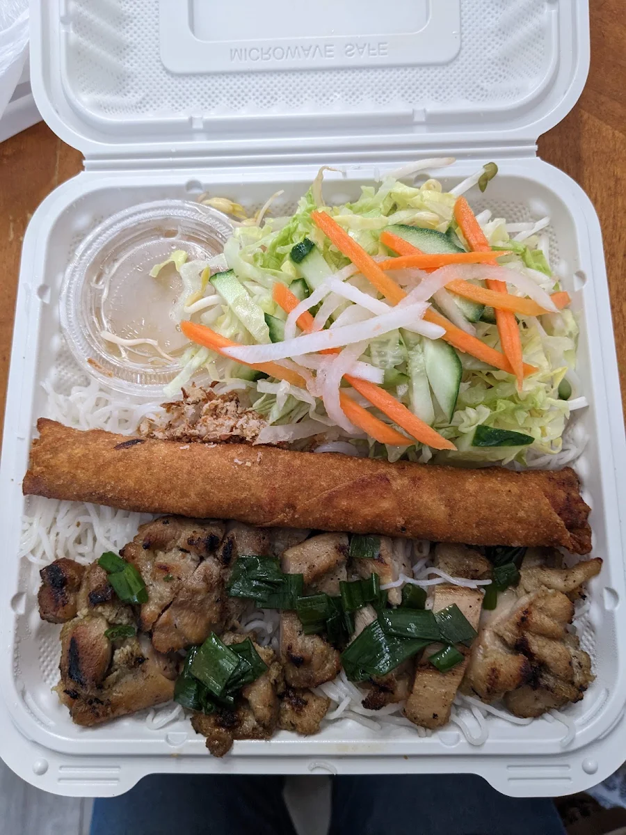 24 Lemongrass Chicken and Spring Roll, Pho Aldergrove Tran Vietnamese Restaurant