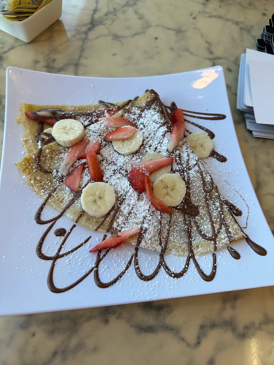 Crepe with Fruit and Coffee