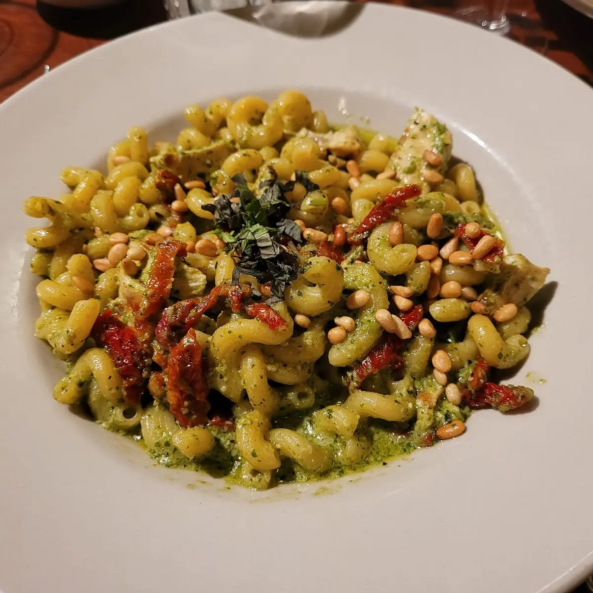 Pesto Pasta with Pine Nuts