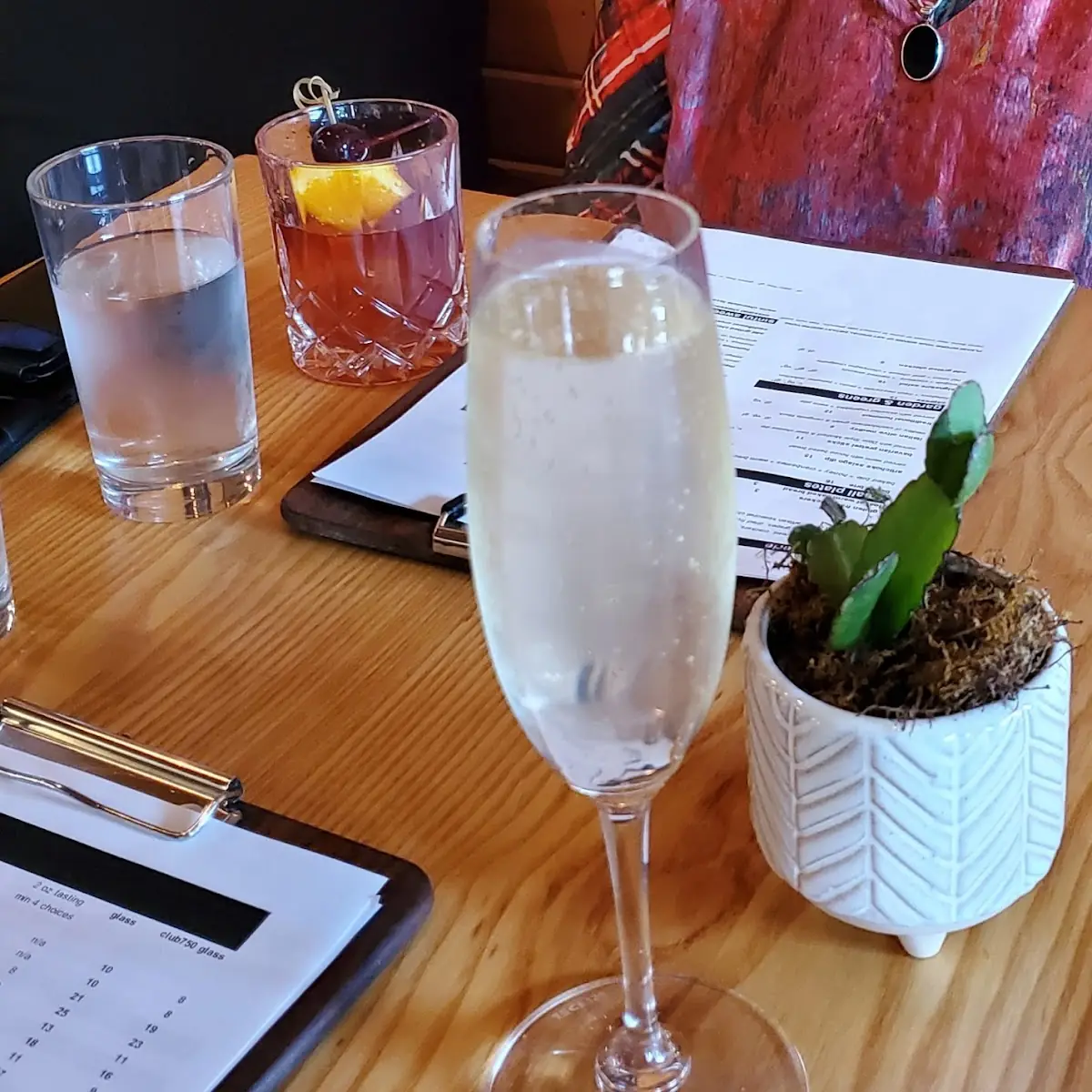 Veuve Clicquot and Old Fashioned