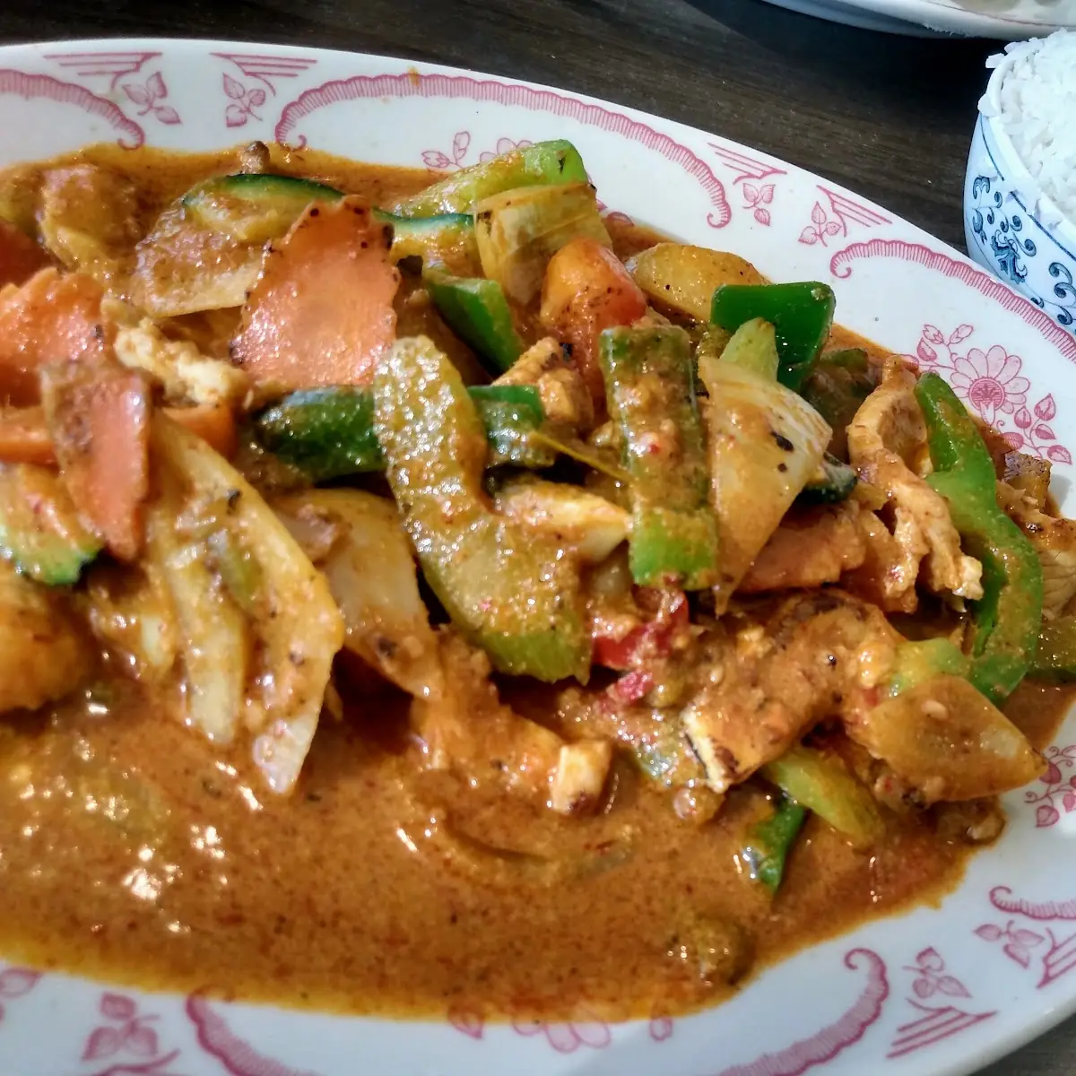 Red Curry with White Rice