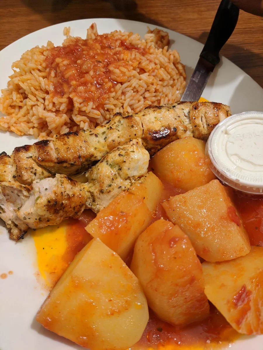 Chicken Souvlaki Dinner