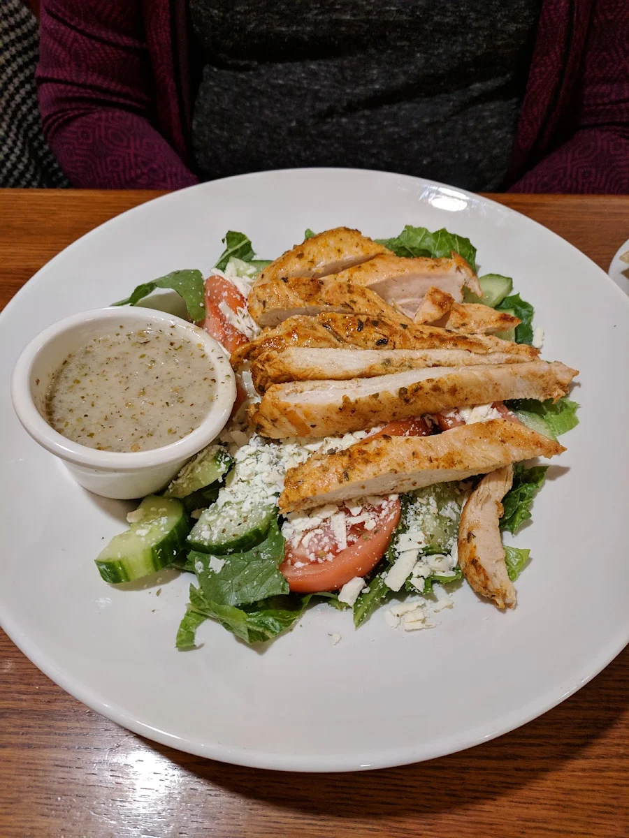 Grilled Chicken on Greek Salad