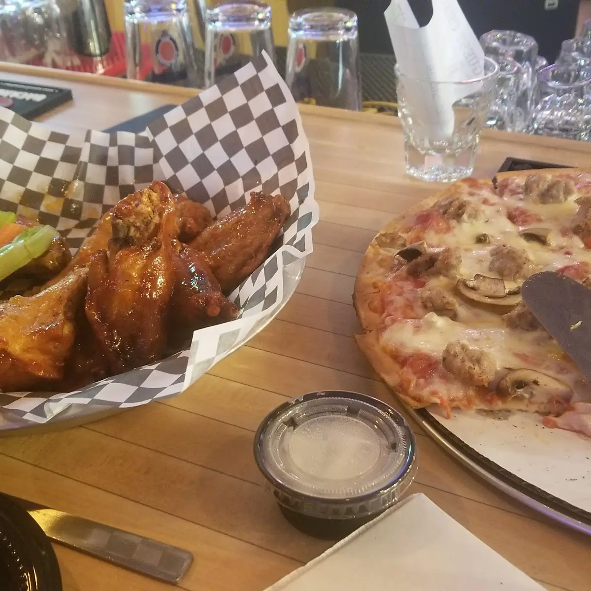 Buffalo Wings and Pizza