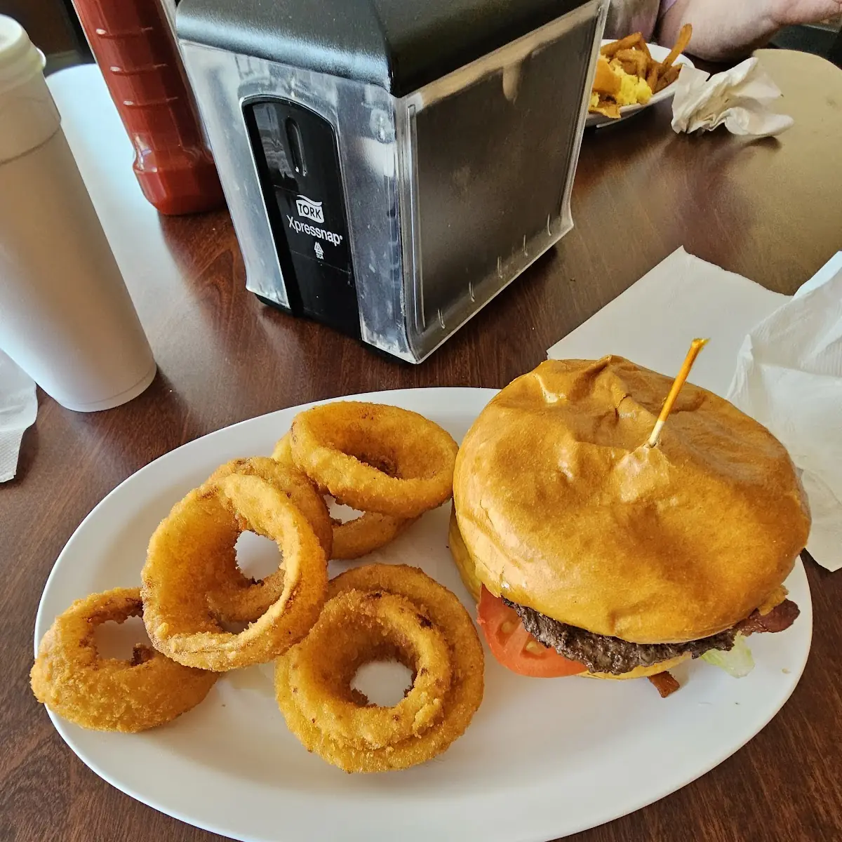 Bacon Cheeseburger Combo with Onion Rings