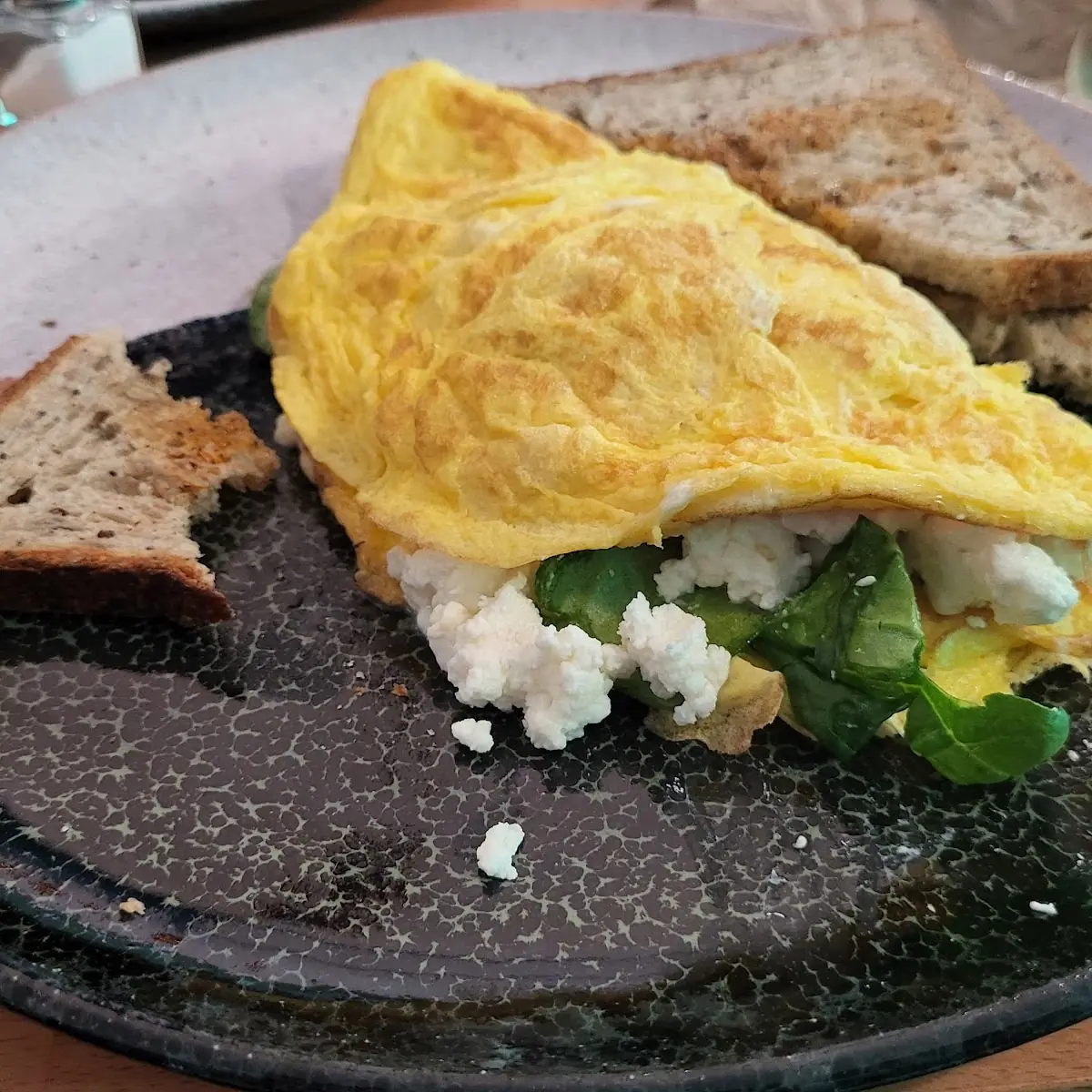 Spinach Feta Cheese Omelette