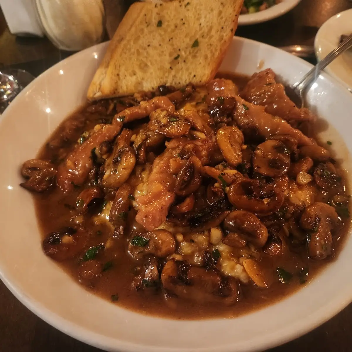 Chicken Marsala over Risotto