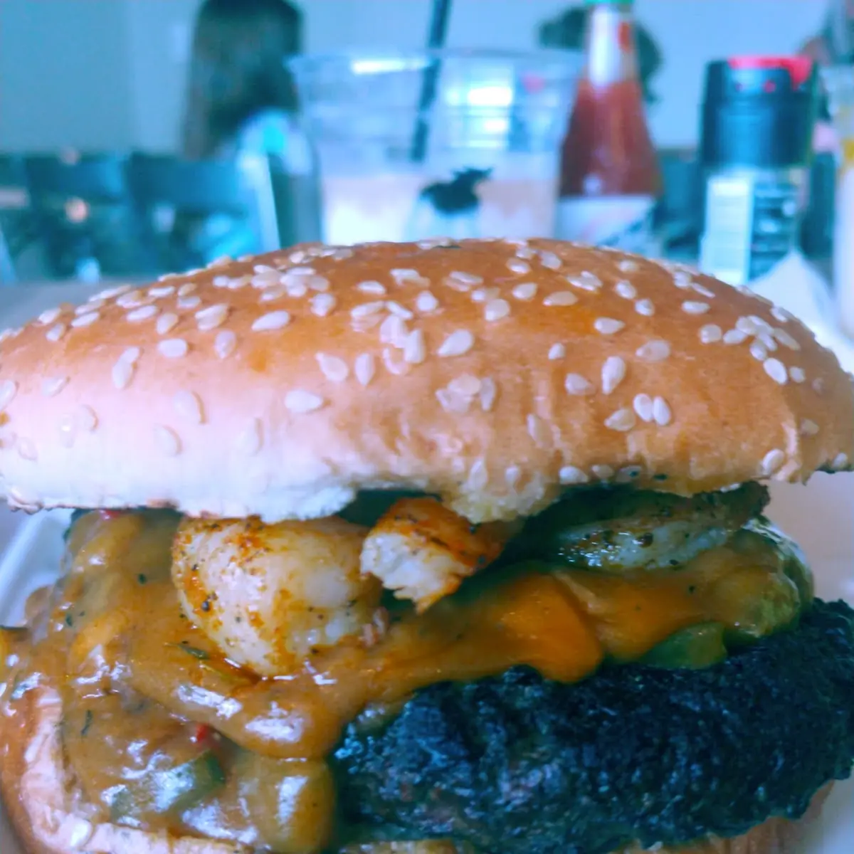 Shrimp Etouffee Burger