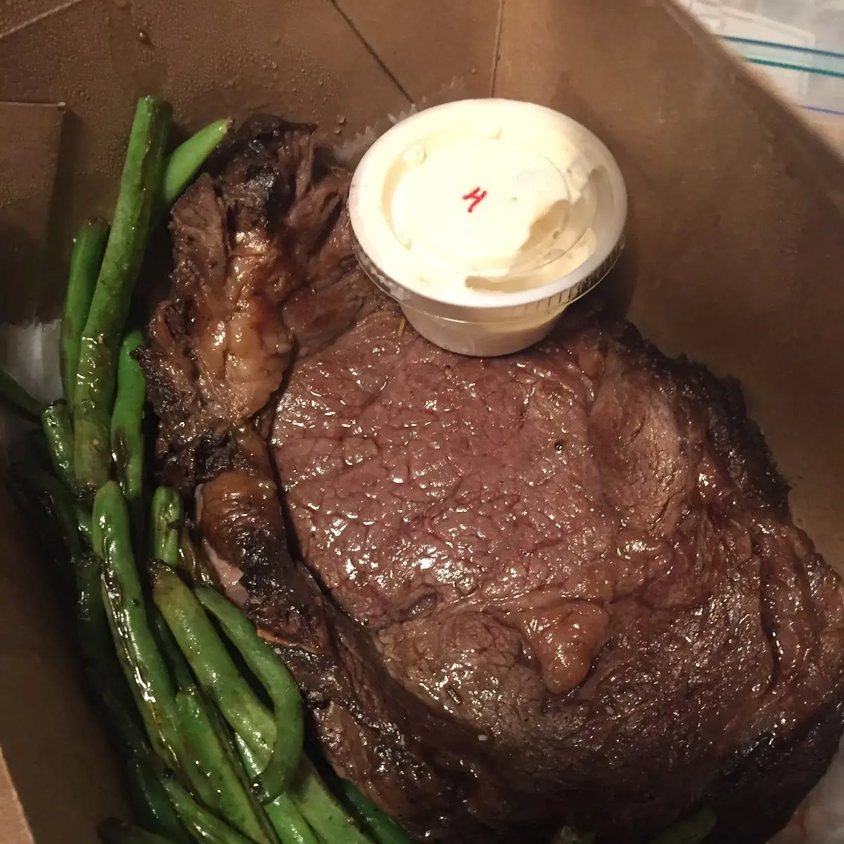 Prime Rib and Green Beans