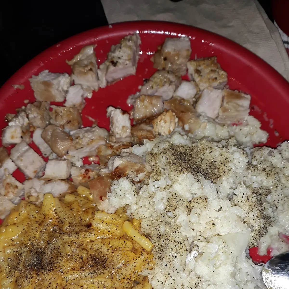 Pork Chops Mac N Cheese Mashed Potatoes