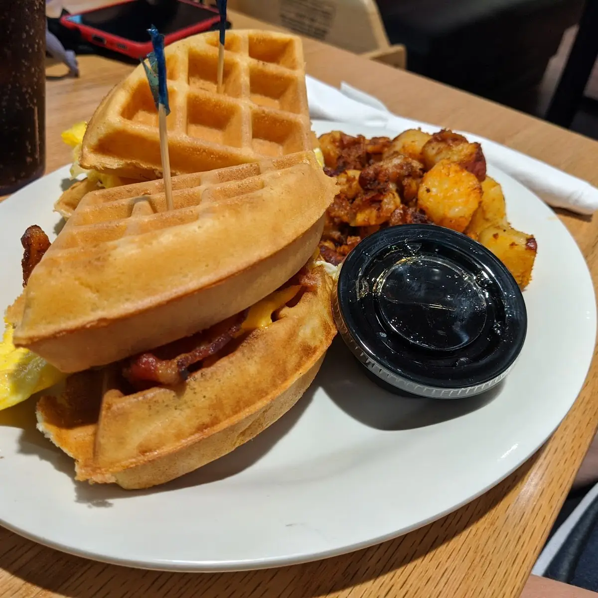 Bacon Egg and Cheese Waffle