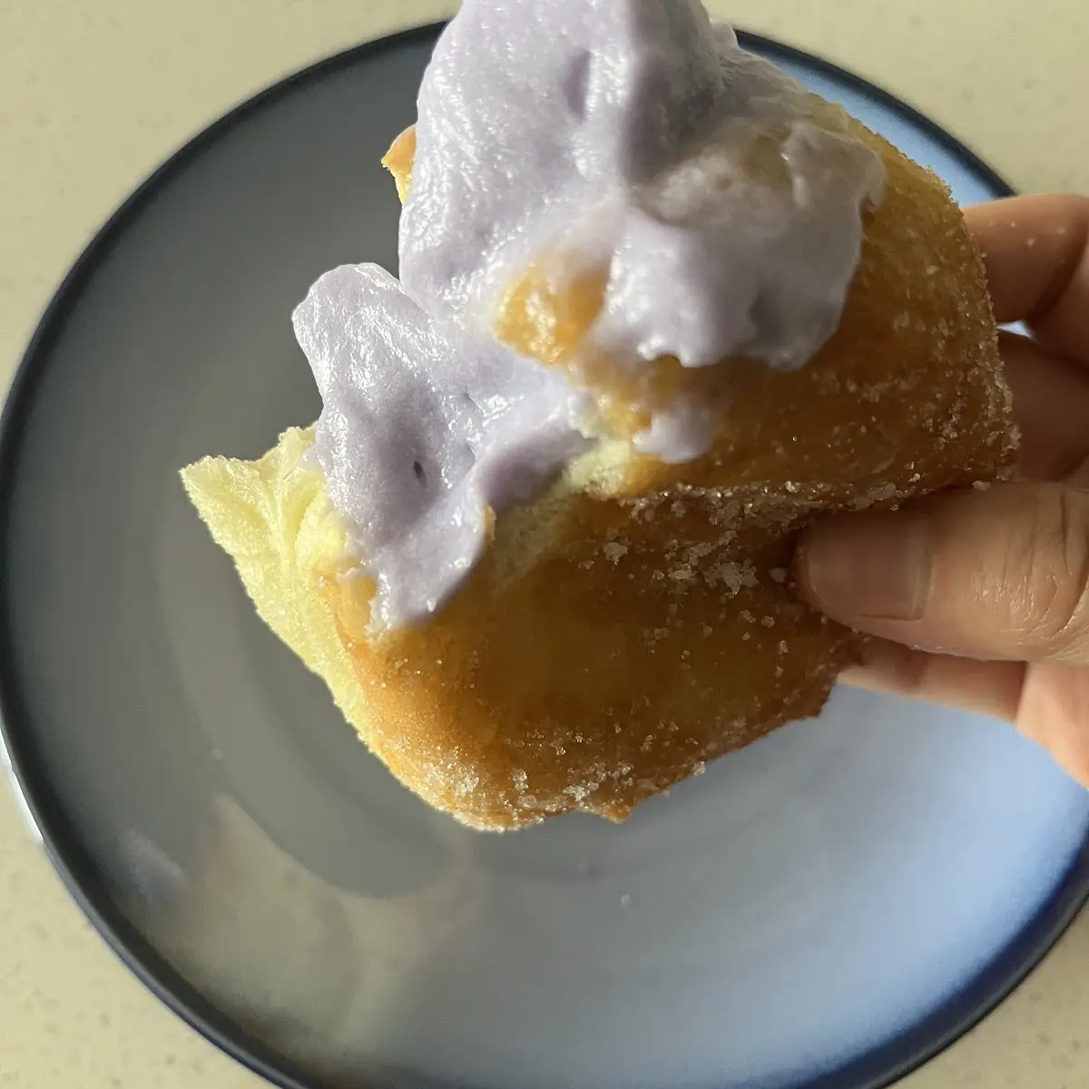 Ube Cream Filled Donut