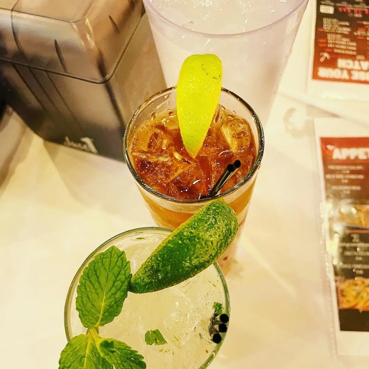 Malibu Mango Mojito and Long Island Ice Tea