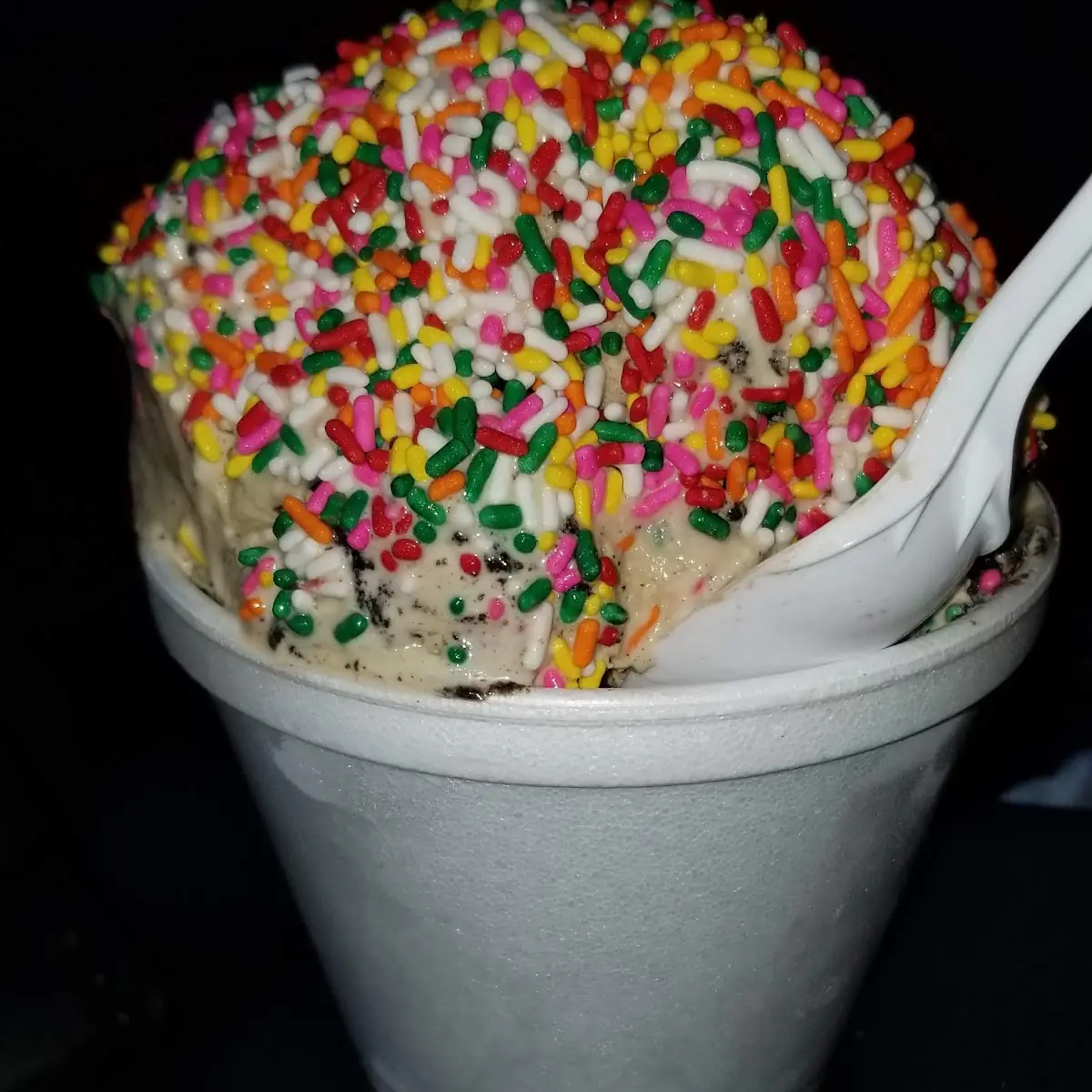 Coffee Oreo Cookie with Sprinkles
