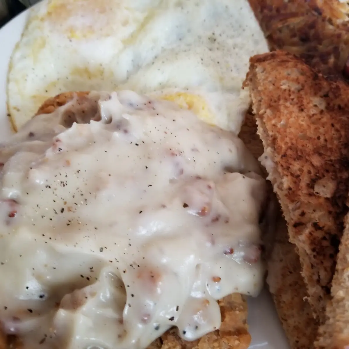 Chicken Fried Steak Served with 2 Eggs